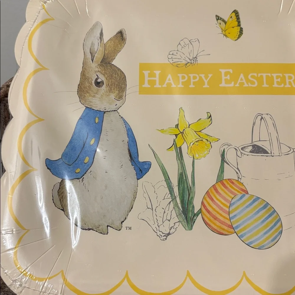 NIP! MERI MERI Beatrix Potter PETER RABBIT EASTER Disposable PAPER PLATES